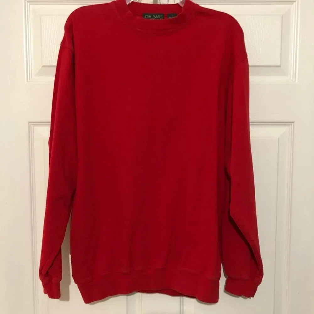 TOM JAMES Men’s Red Pullover Sweater Size L